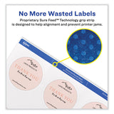 Avery&reg; Matte White Sure Feed Labels, 2 1/2" Diameter, 9/Sheet, 25 Total Sheets, 225 Total Labels (AVE22562)