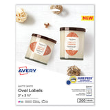 Avery® Laser/Inkjet Media Labels, Inkjet/Laser Printers, 2 x 3.3, White, 8 Labels/Sheet, 25 Sheets/Pack (AVE22570)