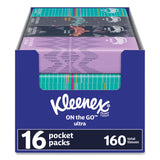 Kleenex® On The Go Packs Facial Tissues, 3-Ply, White, 10/Pouch, 16 Pouches/Pack, 6 Packs/Carton (KCC54635) Case of 6