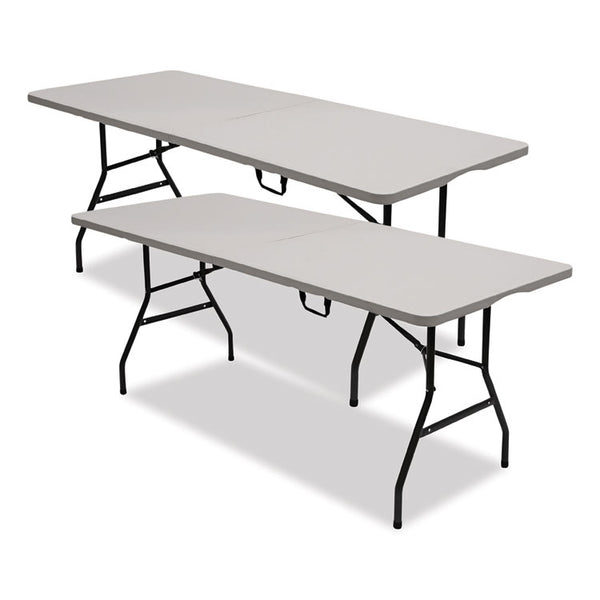 Iceberg Bifold Resin Folding Table, Rectangular, 70.9" x 29.1" x 30", White Granite Top, Gray Base/Legs, 2/Pack (ICE61263) Each