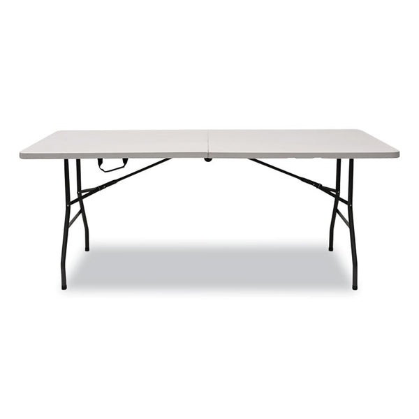 Iceberg Bifold Resin Folding Table, Rectangular, 70.9" x 29.1" x 30", White Granite Top, Gray Base/Legs, 2/Pack (ICE61263) Each