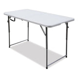 Iceberg Bifold Resin Folding Table, Rectangular, 48" x 23.6" x 29.1", White Granite Top, Gray Base/Legs, 2/Pack (ICE61243)