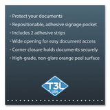 djois® by Tarifold Kang Magnetic Closure Repositionable Pocket, 14 x 11, Clear Frame, 5/Pack (TFIP194750) Pack of 5