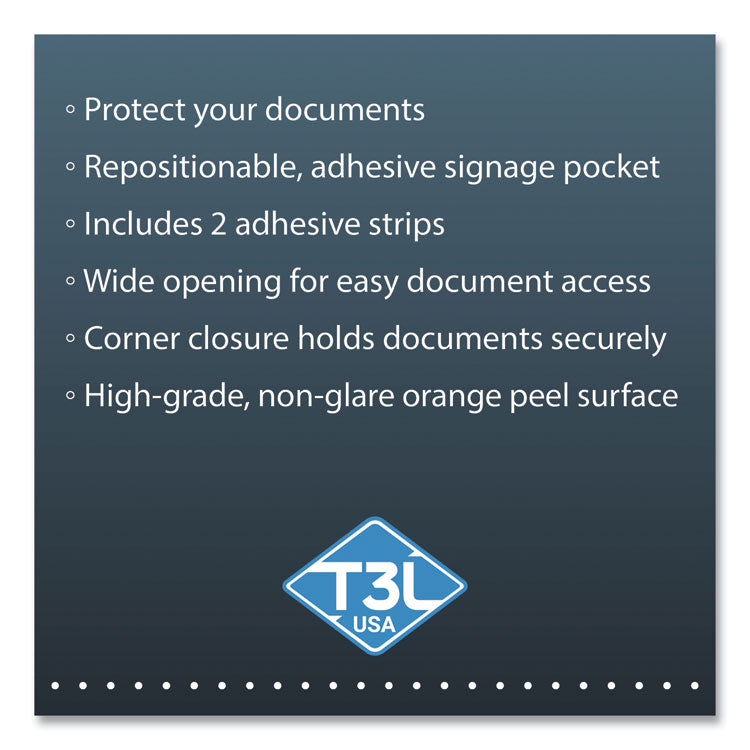 djois® by Tarifold Kang Magnetic Closure Repositionable Pocket, 14 x 11, Clear Frame, 5/Pack (TFIP194750) Pack of 5