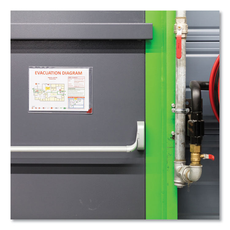 djois® by Tarifold Kang Magnetic Closure Repositionable Pocket, 14 x 11, Clear Frame, 5/Pack (TFIP194750) Pack of 5