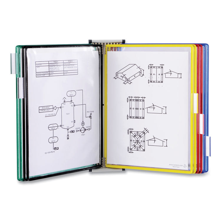 djois® by Tarifold Wall Unit Magnetic Starter Set, 10 Sections, 20-Sheet Capacity, Gray (TFIW291M) Each