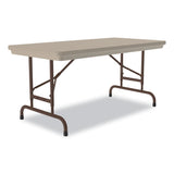 Correll® Adjustable Folding Table, Rectangular, 48" x 24" x 22" to 32", Mocha Top, Brown Legs, /Pallet, Ships in 4-6 Business Days (CRLRA2448244P) Each