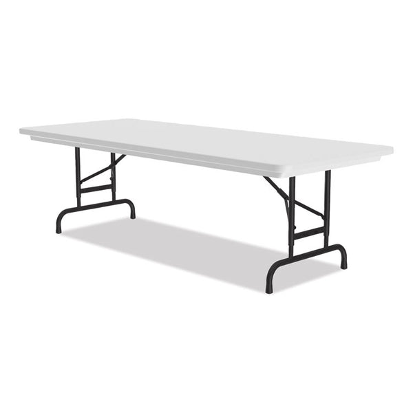 Correll® Adjustable Folding Tables, Rectangular, 96" x 30" x 22" to 32", Gray Top, Black Legs, 4/Pallet, Ships in 4-6 Business Days (CRLRA3096234P)