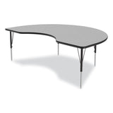 Correll® Adjustable Activity Tables, Kidney Shaped, 72" x 48" x 19" to 29", Gray Top, Black Legs, 4/Pallet, Ships in 4-6 Business Days (CRL4872TF1595K4) Each