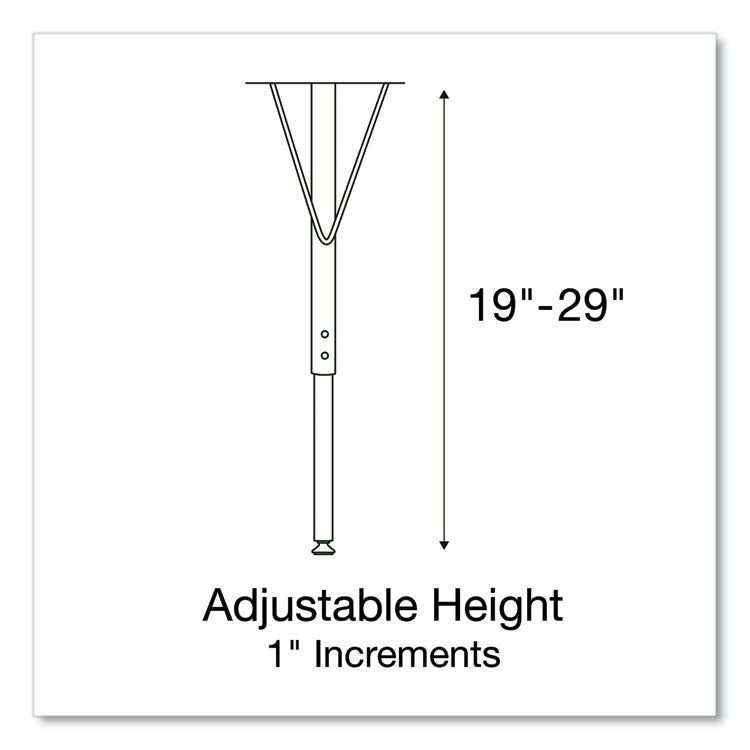 Correll® Markerboard Activity Tables, Rectangular, 60" x 24" x 19" to 29", White Top, Black Legs, 4/Pallet, Ships in 4-6 Business Days (CRL2460DE80954P)