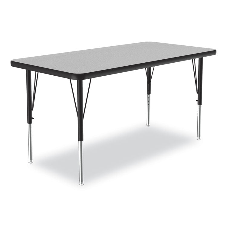 Correll® Adjustable Activity Table, Rectangular, 48" x 24" x 19" to 29", Granite Top, Black Legs, 4/Pallet, Ships in 4-6 Business Days (CRL2448TF1595K4) Each