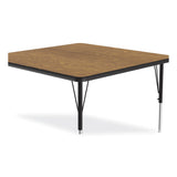 Correll® Adjustable Activity Tables, Square, 48" x 48" x 19" to 29", Medium Oak Top, Black Legs, 4/Pallet, Ships in 4-6 Business Days (CRL4848TF0695K4) Each