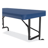 Correll® Adjustable Folding Table, Rectangular, 48" x 24" x 22" to 32", Blue Top, Black Legs, 4/Pallet, Ships in 4-6 Business Days (CRLRA2448274P) Each