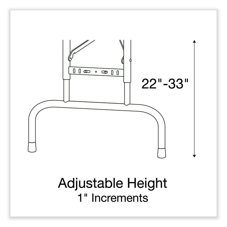 Correll® Adjustable Folding Table, Rectangular, 48" x 24" x 22" to 32", Red Top, Black Legs, 4/Pallet, Ships in 4-6 Business Days (CRLRA2448254P) Each