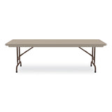 Correll® Adjustable Folding Tables, Rectangular, 96" x 30" x 22" to 32", Mocha Top, Brown Legs, 4/Pallet, Ships in 4-6 Business Days (CRLRA3096244P) Each