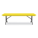 Correll® Adjustable Folding Tables, Rectangular, 60" x 30" x 22" to 32", Yellow Top, Black Legs, 4/Pallet, Ships in 4-6 Business Days (CRLRA3060284P) Each