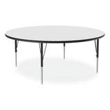 Correll® Markerboard Activity Tables, Round, 60" x 19" to 29", White Top, Black/Silver Legs, 4/Pallet, Ships in 4-6 Business Days (CRL60DERD80954P) Each