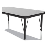 Correll® Adjustable Activity Table, Rectangular, 48" x 24" x 19" to 29", Granite Top, Black Legs, 4/Pallet, Ships in 4-6 Business Days (CRL2448TF1595K4) Each