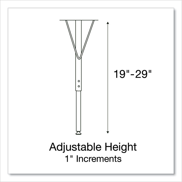 Correll® Dry Erase Markerboard Activity Tables, Round, 42" x 19" to 29", White Top, Black Legs, 4/Pallet, Ships in 4-6 Business Days (CRL42DERD80954P) Each