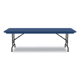 Correll® Adjustable Folding Tables, Rectangular, 60" x 30" x 22" to 32", Blue Top, Black Legs, 4/Pallet, Ships in 4-6 Business Days (CRLRA3060274P) Each