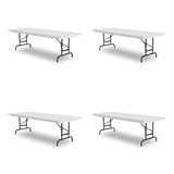 Correll® Adjustable Folding Tables, Rectangular, 60" x 30" x 22" to 32", Gray Top, Black Legs, 4/Pallet, Ships in 4-6 Business Days (CRLRA3060234P) Each