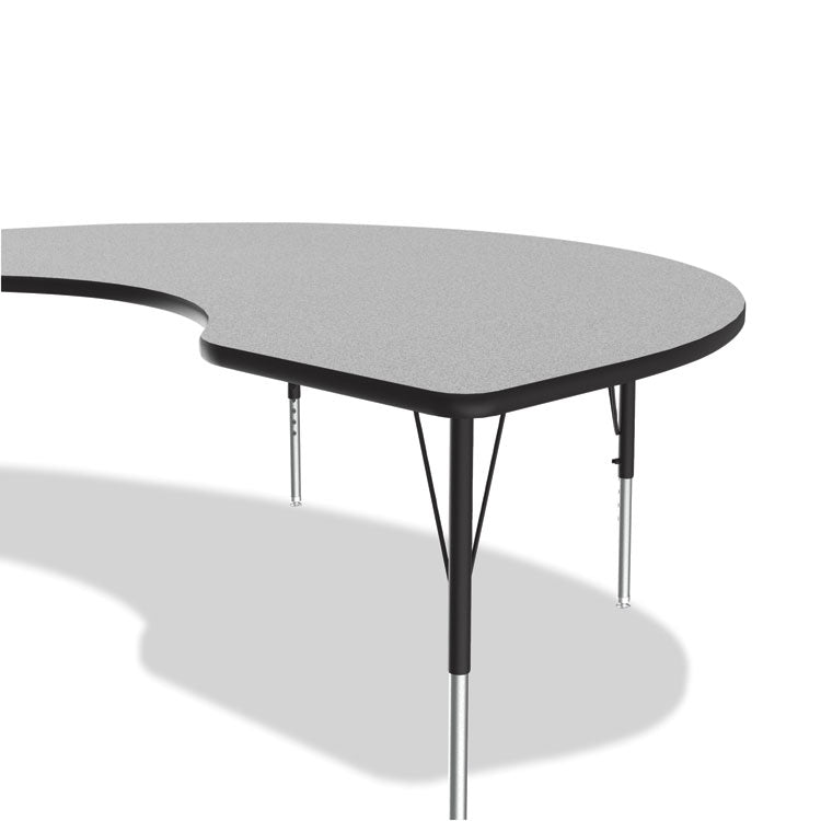 Correll® Adjustable Activity Tables, Kidney Shaped, 72" x 48" x 19" to 29", Gray Top, Black Legs, 4/Pallet, Ships in 4-6 Business Days (CRL4872TF1595K4) Each