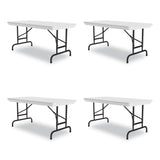 Correll® Adjustable Folding Table, Rectangular, 48" x 24" x 22" to 32", Gray Top, Black Legs, 4/Pallet, Ships in 4-6 Business Days (CRLRA2448234P) Each