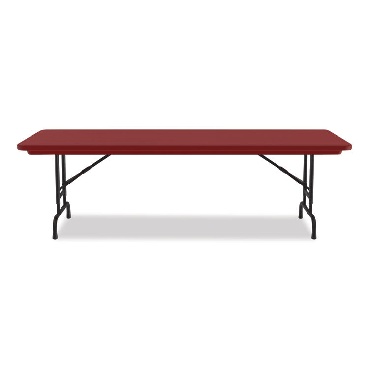 Correll® Adjustable Folding Tables, Rectangular, 60" x 30" x 22" to 32", Red Top, Black Legs, 4/Pallet, Ships in 4-6 Business Days (CRLRA3060254P) Each