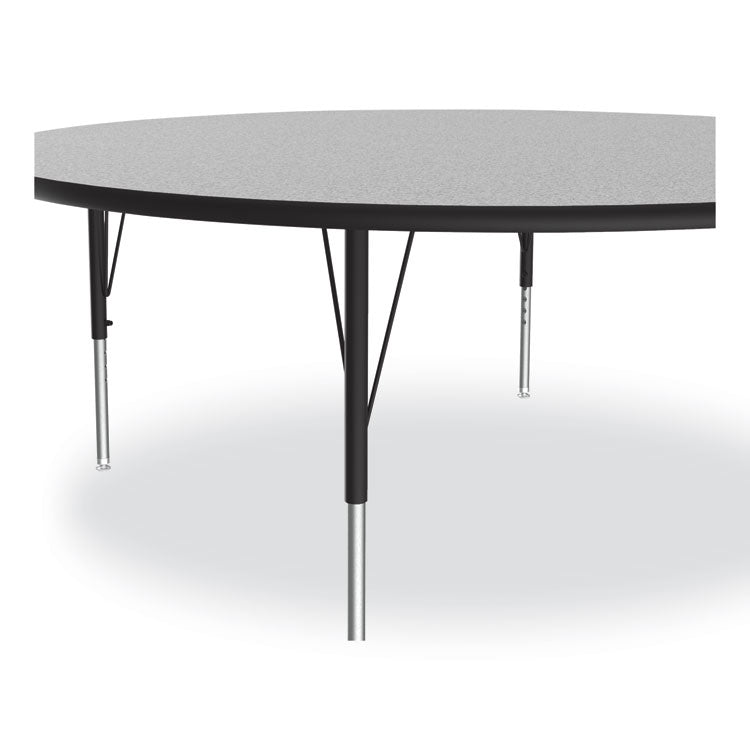 Correll® Height Adjustable Activity Table, Round, 60" x 19" to 29", Gray Granite Top, Black Legs, 4/Pallet, Ships in 4-6 Business Days (CRL60TFRD1595K4) Each