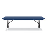 Correll® Adjustable Folding Tables, Rectangular, 72" x 30" x 22" to 32", Blue Top, Black Legs, 4/Pallet, Ships in 4-6 Business Days (CRLRA3072274P) Each