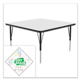 Correll® Markerboard Activity Tables, Square, 48" x 48" x 19" to 29", White Top, Black Legs, 4/Pallet, Ships in 4-6 Business Days (CRL4848DE80954P) Each