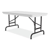 Correll® Adjustable Folding Table, Rectangular, 48" x 24" x 22" to 32", Gray Top, Black Legs, 4/Pallet, Ships in 4-6 Business Days (CRLRA2448234P) Each