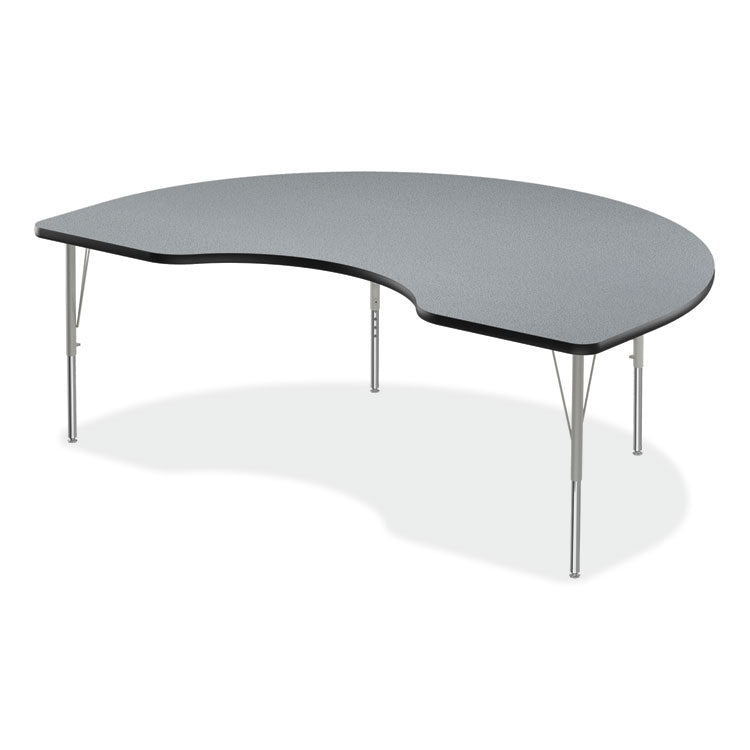 Correll® Adjustable Activity Tables, Kidney Shaped, 72" x 48" x 19" to 29", Gray Top, Gray Legs, 4/Pallet, Ships in 4-6 Business Days (CRL4872TF15954P) Each