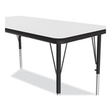 Correll® Markerboard Activity Tables, Rectangular, 60" x 24" x 19" to 29", White Top, Black Legs, 4/Pallet, Ships in 4-6 Business Days (CRL2460DE80954P) Each