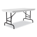 Correll® Adjustable Folding Table, Rectangular, 48" x 24" x 22" to 32", Gray Top, Black Legs, 4/Pallet, Ships in 4-6 Business Days (CRLRA2448234P) Each