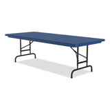 Correll® Adjustable Folding Tables, Rectangular, 60" x 30" x 22" to 32", Blue Top, Black Legs, 4/Pallet, Ships in 4-6 Business Days (CRLRA3060274P) Each