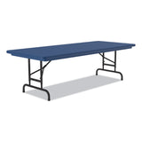 Correll® Adjustable Folding Tables, Rectangular, 60" x 30" x 22" to 32", Blue Top, Black Legs, 4/Pallet, Ships in 4-6 Business Days (CRLRA3060274P) Each