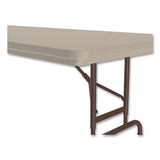 Correll® Adjustable Folding Tables, Rectangular, 72" x 30" x 22" to 32", Mocha Top, Brown Legs, 4/Pallet, Ships in 4-6 Business Days (CRLRA3072244P) Each