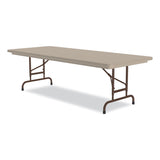 Correll® Adjustable Folding Tables, Rectangular, 72" x 30" x 22" to 32", Mocha Top, Brown Legs, 4/Pallet, Ships in 4-6 Business Days (CRLRA3072244P) Each