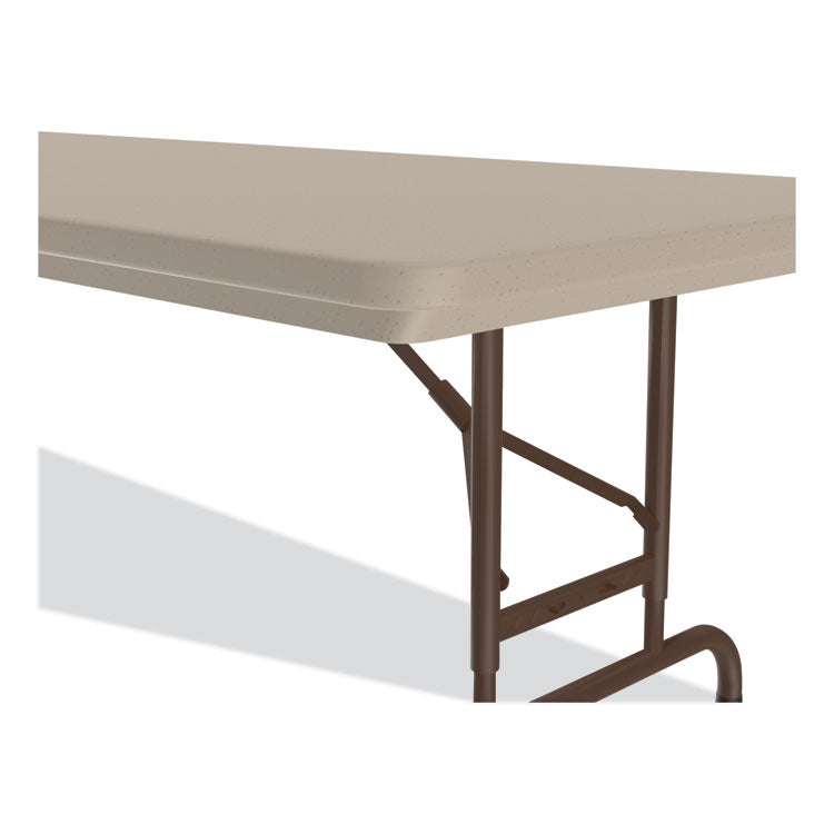 Correll® Adjustable Folding Tables, Rectangular, 60" x 30" x 22" to 32", Mocha Top, Brown Legs, 4/Pallet, Ships in 4-6 Business Days (CRLRA3060244P) Each