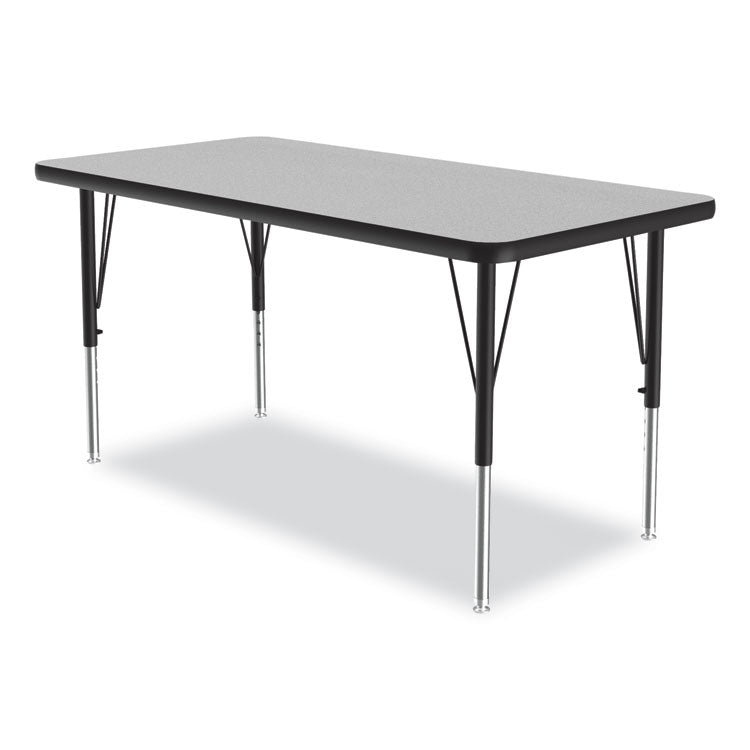 Correll® Adjustable Activity Table, Rectangular, 48" x 24" x 19" to 29", Granite Top, Black Legs, 4/Pallet, Ships in 4-6 Business Days (CRL2448TF1595K4) Each