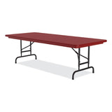 Correll® Adjustable Folding Tables, Rectangular, 72" x 30" x 22" to 32", Red Top, Black Base, 4/Pallet, Ships in 4-6 Business Days (CRLRA3072254P) Each