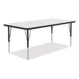 Correll® Markerboard Activity Tables, Rectangular, 60" x 30" x 19" to 29", White Top, Black Legs, 4/Pallet, Ships in 4-6 Business Days (CRL3060DE80954P) Each