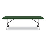 Correll® Adjustable Folding Tables, Rectangular, 72" x 30" x 22" to 32", Green Top, Black Base, 4/Pallet, Ships in 4-6 Business Days (CRLRA3072294P) Each