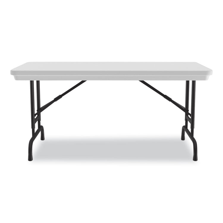 Correll® Adjustable Folding Table, Rectangular, 48" x 24" x 22" to 32", Gray Top, Black Legs, 4/Pallet, Ships in 4-6 Business Days (CRLRA2448234P) Each