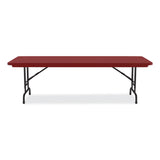 Correll® Adjustable Folding Tables, Rectangular, 72" x 30" x 22" to 32", Red Top, Black Base, 4/Pallet, Ships in 4-6 Business Days (CRLRA3072254P) Each