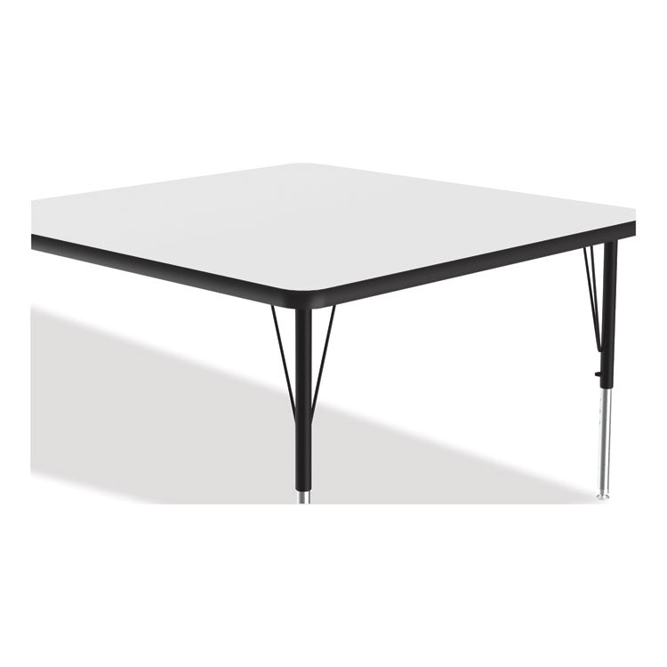 Correll® Markerboard Activity Tables, Square, 48" x 48" x 19" to 29", White Top, Black Legs, 4/Pallet, Ships in 4-6 Business Days (CRL4848DE80954P) Each