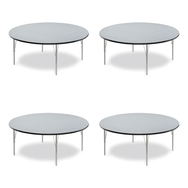 Correll® Height Adjustable Activity Tables, Round, 60" x 19" to 29", Gray Granite Top, Gray Legs, 4/Pallet, Ships in 4-6 Business Days (CRL60TFRD15954P) Each