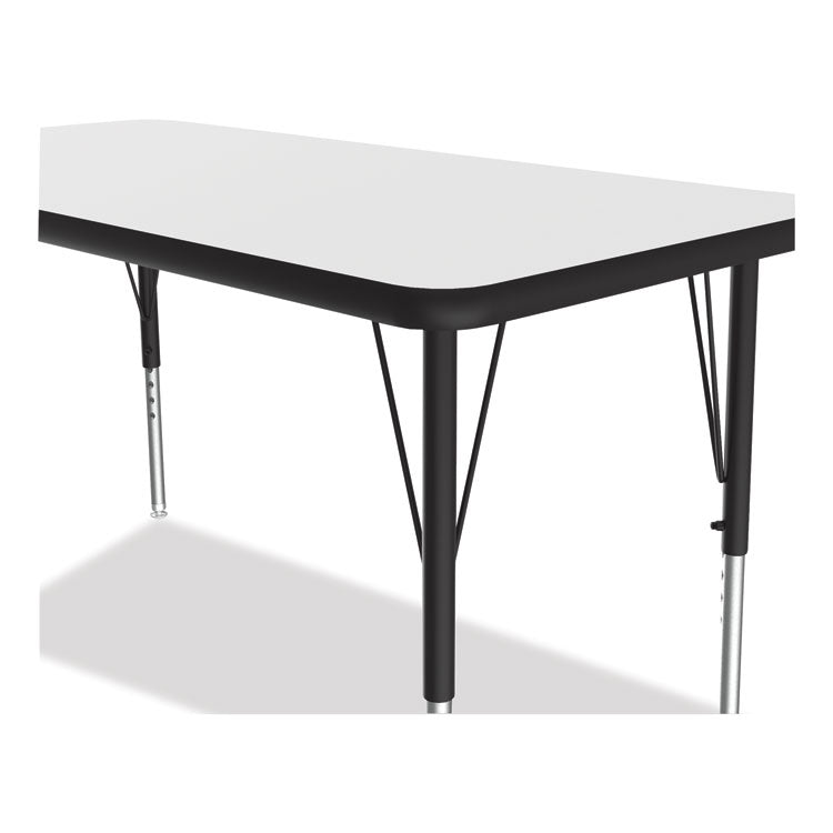 Correll® Markerboard Activity Tables, Rectangular, 48" x 24" x 19" to 29", White Top, Black Legs, 4/Pallet, Ships in 4-6 Business Days (CRL2448DE80954P) Each