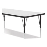 Correll® Markerboard Activity Tables, Rectangular, 60" x 30" x 19" to 29", White Top, Black Legs, 4/Pallet, Ships in 4-6 Business Days (CRL3060DE80954P) Each